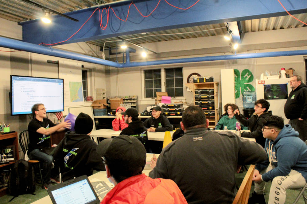 meeting room of students in shop